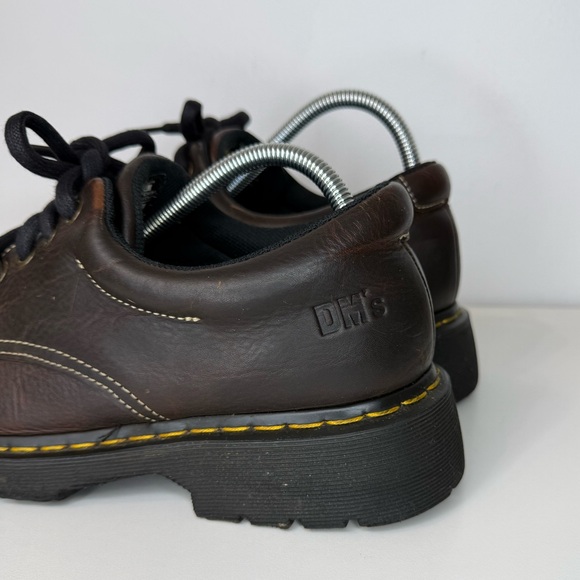 Dr. Martens Lace Up Loafers Chunky Brown Leather Y2K Women’s 11 Men’s 10 Vintage - Picture 6 of 15